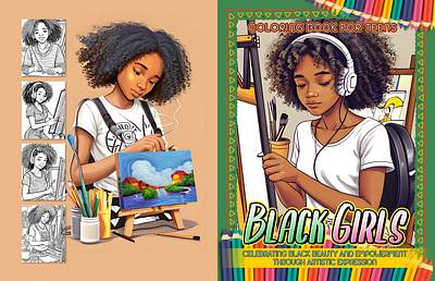 Black Girls Coloring Book: Celebrating Black Beauty black girls coloring book celebrating black beauty coloring book kdp