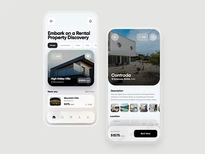 Home Rent App app app ui booking design home house property rent ui