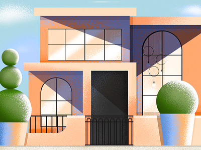 Daylight Dwelling 2d abstract adobe adobe illustration adobe photoshop art artwork clean colorful creative design digital art flat graphic design illustration minimal modern photoshop simple vector