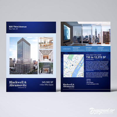 Blackwell & Abramovitz Flyer design document design flyer illustrator marketing communications photoshop print design real estate