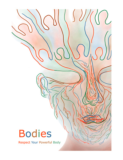 "Bodies" abstract abstract portrait anatomy colorful digital drawing human imaginary people school project sketchbook