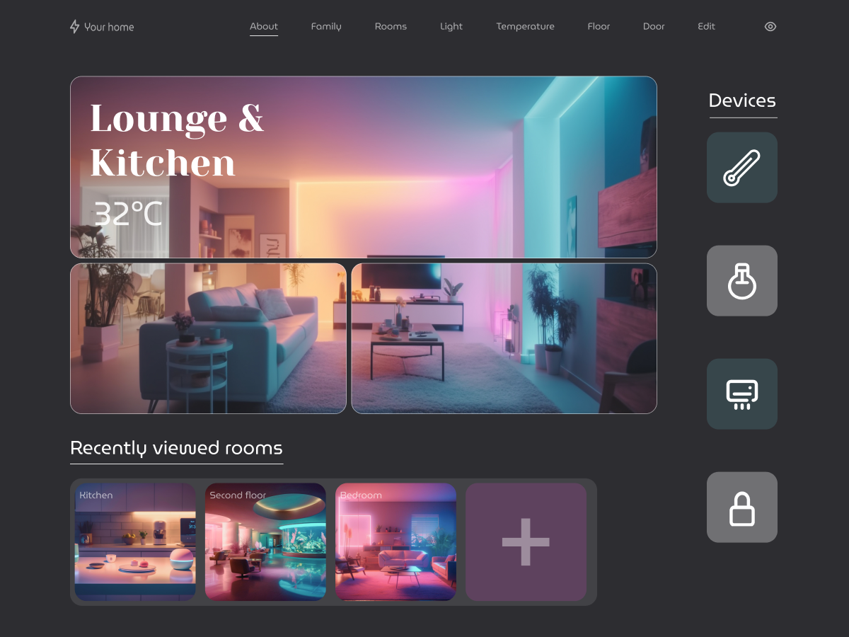 UX/UI design of a smart home by Sveta on Dribbble