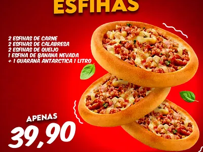 Combo de Esfihas branding design graphic design logo post simbolo vector