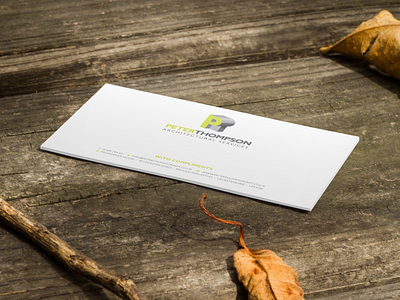 Logo & Compliment Slip Design for Peter Thompson Architects compliment slip design logo design