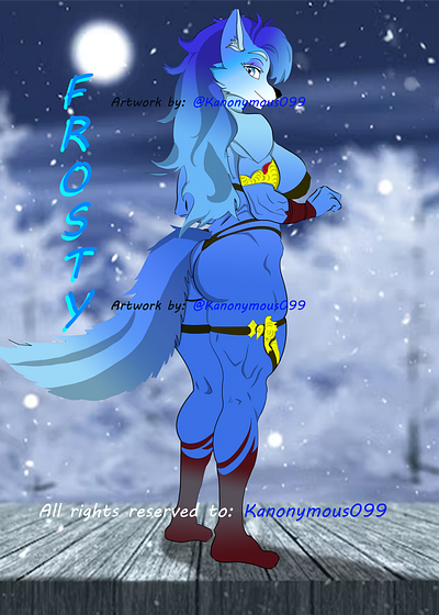Snow Wolf in a dreamy Land #furry 3d animation background furry graphic design profile snow winter wolf