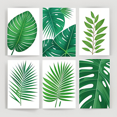 Tropical wall art design tropical vector wall art