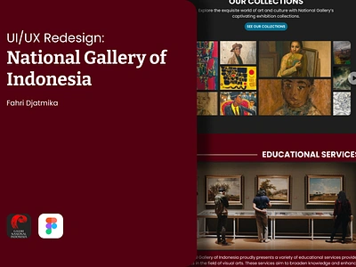 UI/UX Redesign: National Gallery of Indonesia branding graphic design mobile app ui user experience user interface ux web design