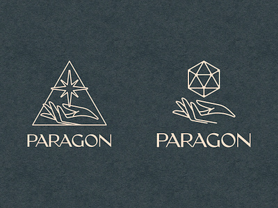 Paragon 2d aesthetic design esoteric geometric hand logo logomark logotype luxe luxury mark monoline mystical paragon polygon premium triangle type upscale