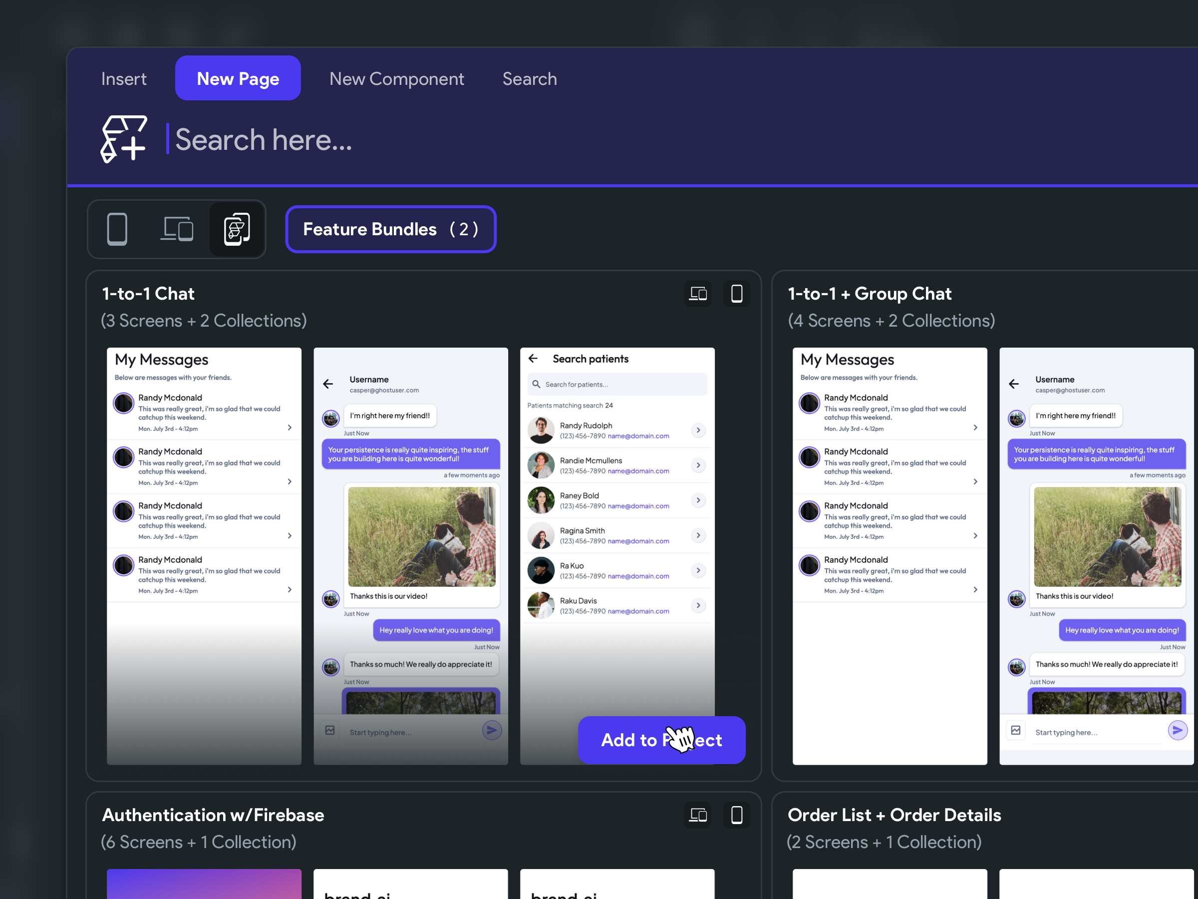 Rethinking "App Features" in FlutterFlow (WIP) command palette create low code navigation nocode search widget panel
