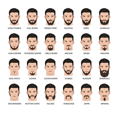 Beard Vector With Hair Cut Graphics for Free Download beard vector free