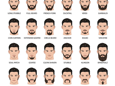 Beard Vector With Hair Cut Graphics for Free Download beard vector free