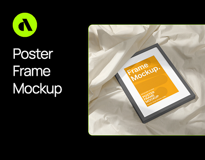 Realistic Poster Frame Mockup Laying Inside Fabric artboard studio brand identity branding design frame frame design frame mockup free free frame mockup free mockup free poster frame mockup graphic design illustration mockup mockups poster poster design poster frame poster frame mockup