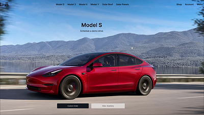 TESLA LANDING PAGE animation graphic design motion graphics ui