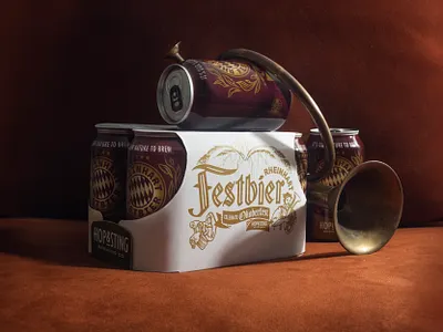 Rheinhart Festbier beer bier branding dieline fc fc bayern munich festbier football germany illustration lager munich oktoberfest packaging photo soccer
