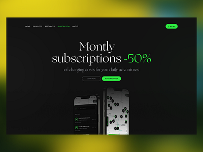 Subscription page for Northe charging design landing page subscription ui ui design uiux website
