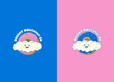 Dreamy Doughnut Co. Brand Identity Design brand design brand identity branding donut doughnut logo graphic design illustration logo logo design restaurant logo