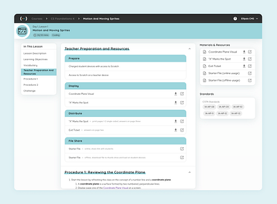 Computer Science LMS: Lesson Plan by Erik Mudrak on Dribbble