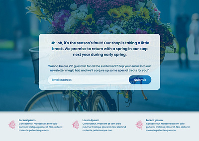 Popup Overlay - Online Floral Shop figma popup uidesign uxdesign webdesign