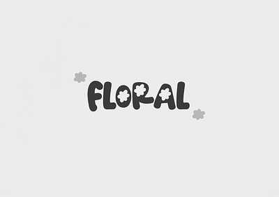 Floral | Typographical Poster floral graphics illustration minimal poster sans serif simple text typography word