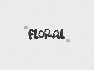 Floral | Typographical Poster floral graphics illustration minimal poster sans serif simple text typography word