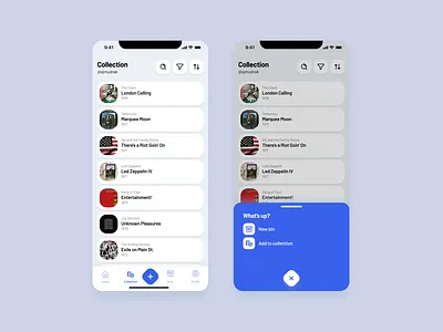 Vinyl Collection Manager: Collection design mobile music ui ux vinyl