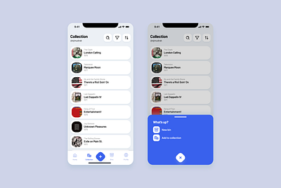 Vinyl Collection Manager: Collection design mobile music ui ux vinyl