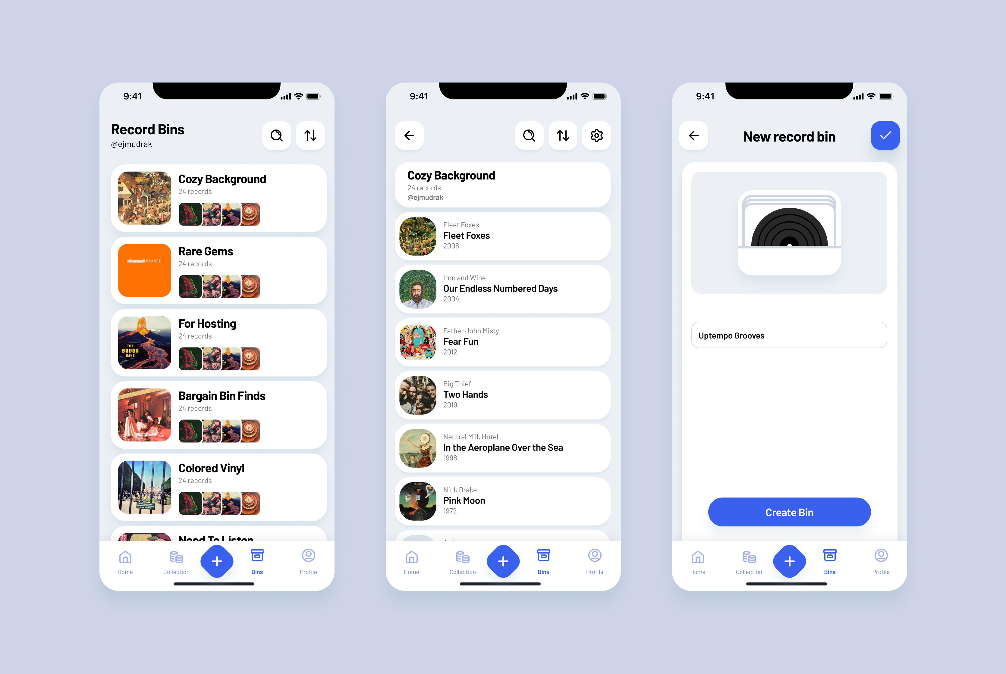 Vinyl Collection Manager: Bins By Erik Mudrak On Dribbble