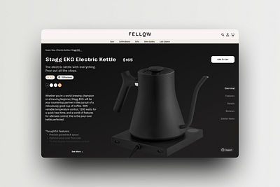 Fellow Kettle E-Commerce Concept design e commerce figma product design ui ux visual design web design