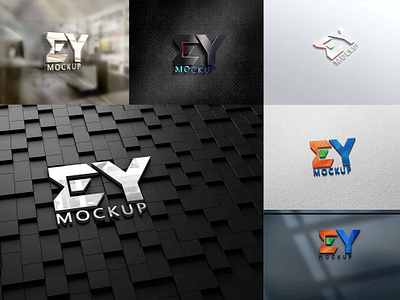 Wall 3D Logo Download 3d logo wall wall logo mockup