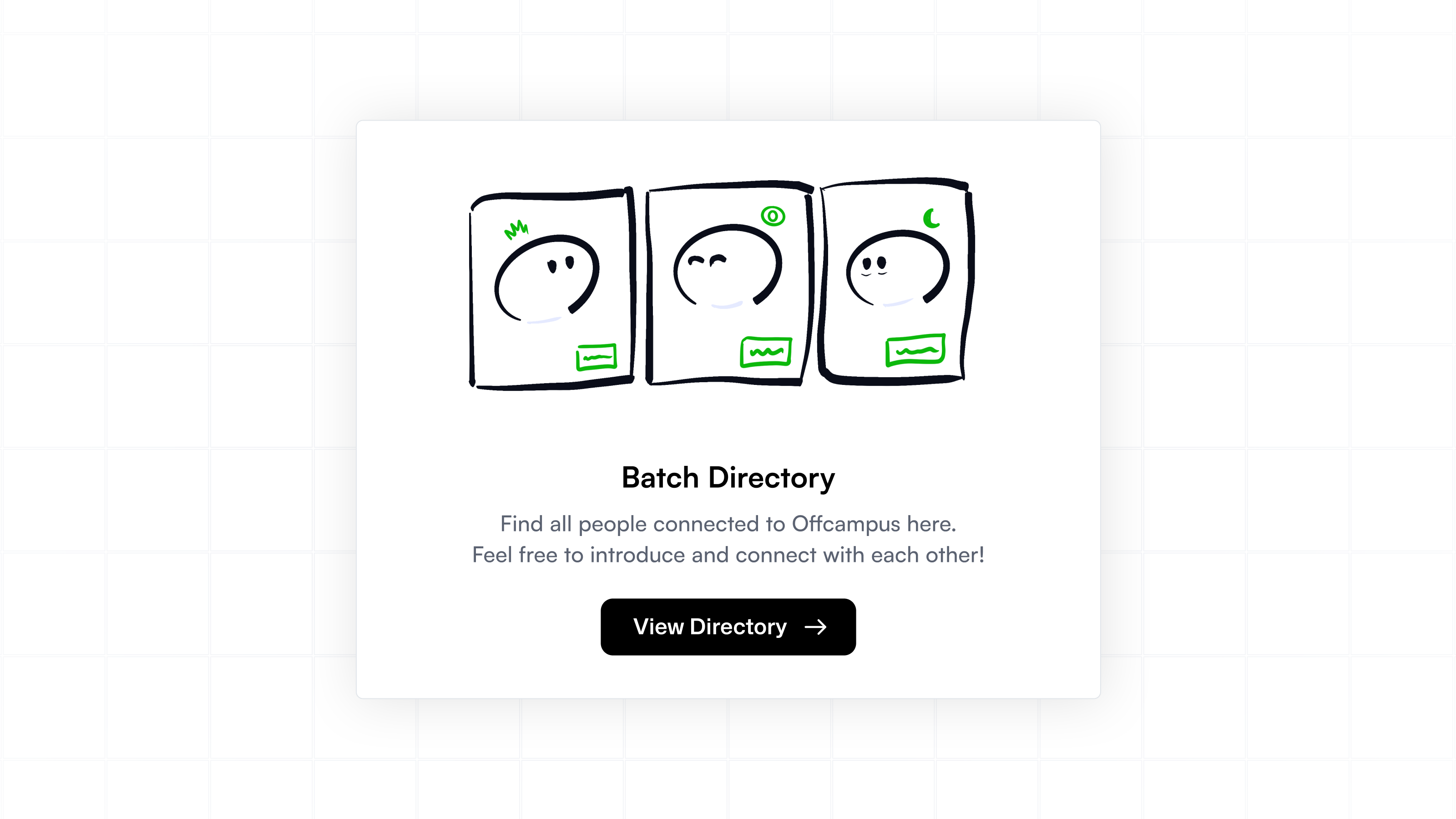 Batch Directory Doodle batch branding designers directory doodle graphic illustration minimal offcampus playful procreate profiles simple social network user profiles