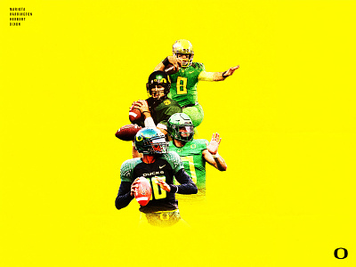 QB U athletics branding duck ducks football logo nike oregon pnw poster poster design social sports sports design yellow