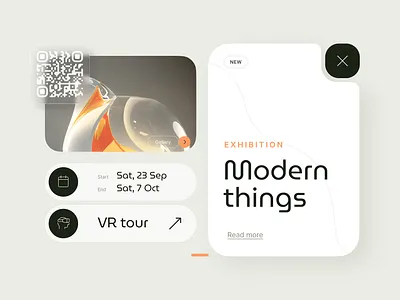 Modern things exhibition branding design qr ui widgets