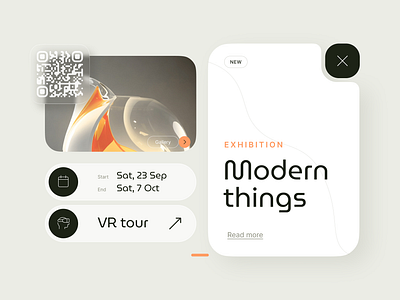 Modern things exhibition branding design qr ui widgets