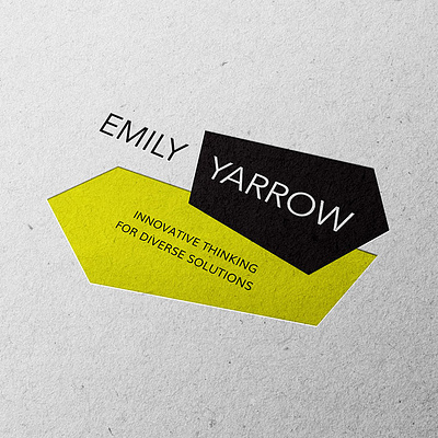 Emily Yarrow logo and branding branding business card logo