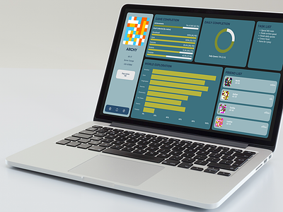Game Progress Dashboard dashboard game progress graphic design
