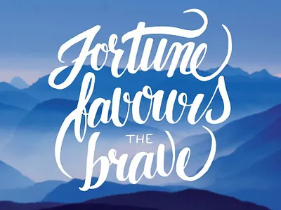 Brave fortune design lettering