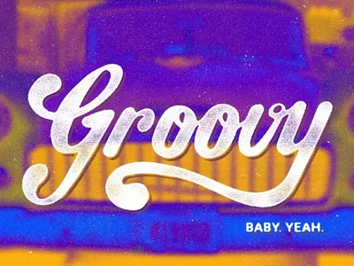 Groovy design lettering