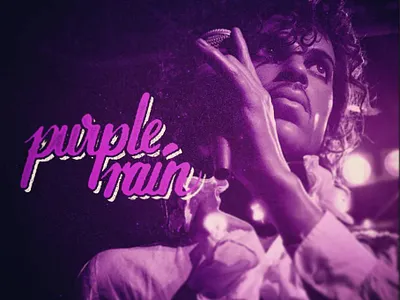 Purple Rain design lettering
