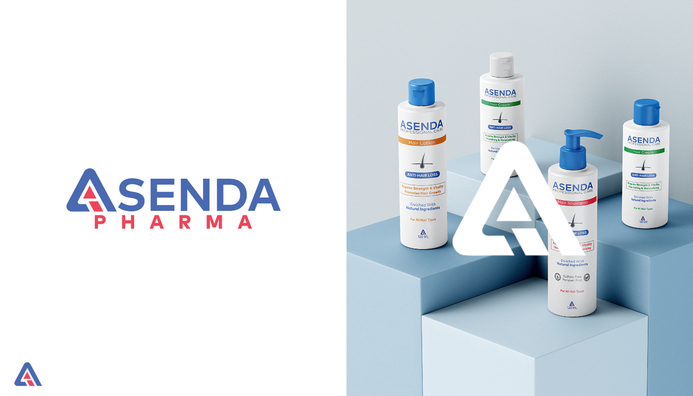 ASENDA PHARMA ascending ceam cosmetic logo lotion pharma pharmacutical shampoo