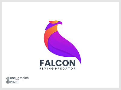 Falcon Flying Predator design logo animal brand branding company design designlogo elegant falcon graphic design illustration logo predator