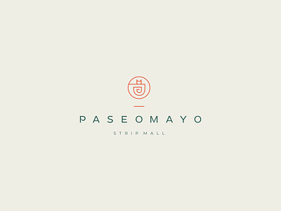 Paseo Mayo advertising brand branding design digital graphic design identity illustrator logo mall strip mall vector