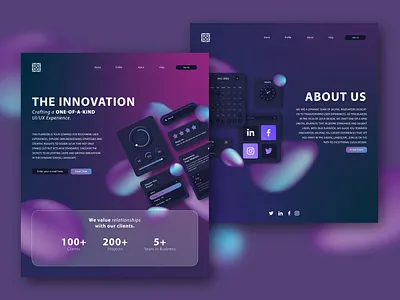 UX/UI Landing Page Design landing page landing page design tech page uiux design web design