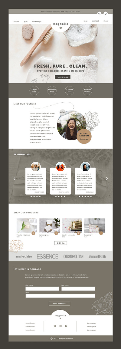 Magnolia - Landing Page design figma interface landingpage uidesign uxdesign webdesign