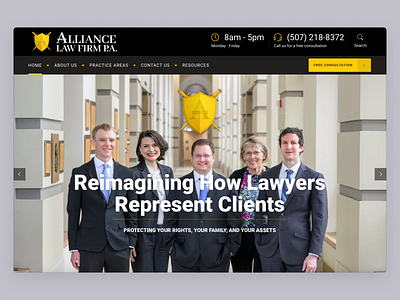 Alliance Law Firm Website and Logo branding design logo web design web development