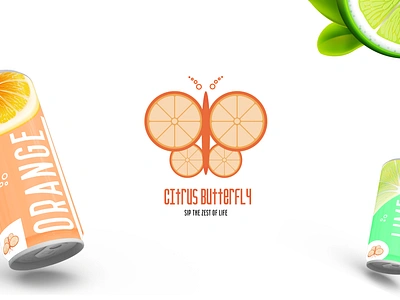 Citrus Butterfly logo design 3d adobe aesthetics animation branding design freelance graphic design illustration logo motion graphics ui