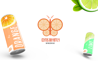 Citrus Butterfly logo design 3d adobe aesthetics animation branding design freelance graphic design illustration logo motion graphics ui