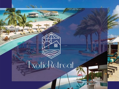 Exotic Retreat brand brand design brand identity branding branding design design exotic graphic design home hotel illustration logo luxery palm retreat sun ui