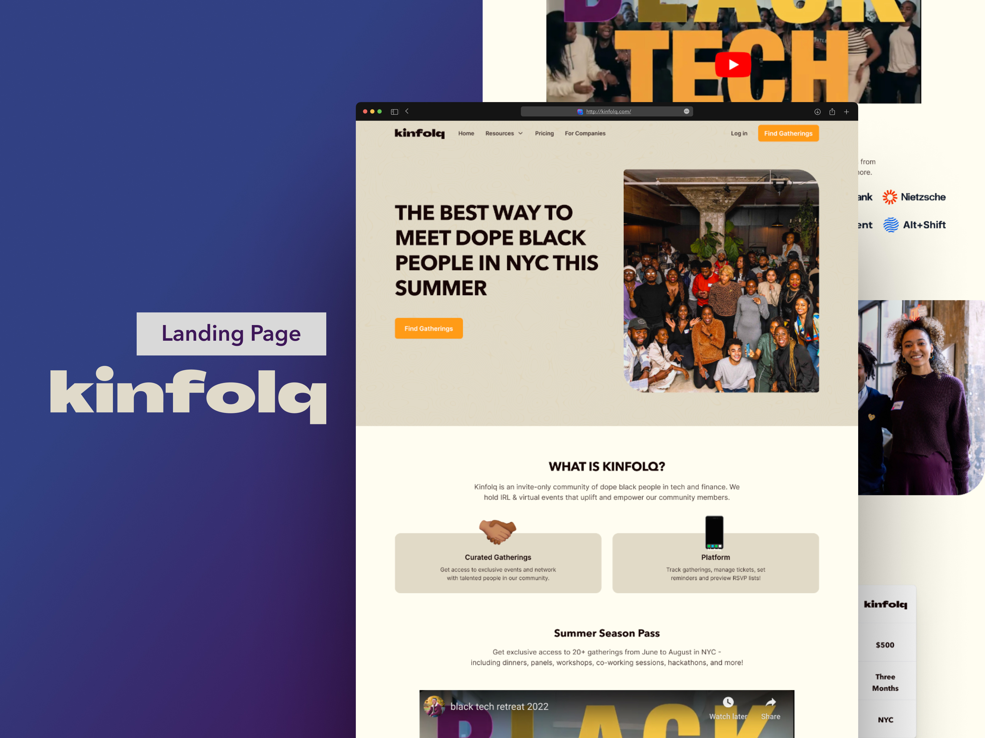 Kinfolq Landing Page branding figma modern typography ui website