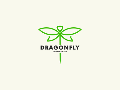 Dragonfly logo app branding design graphic design illustration line art logo typography vector