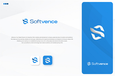 SoftVence Logo ai branding clean design graphic design illustrator logo logo design modern s letter logo timeless ui unique ux vector web development website